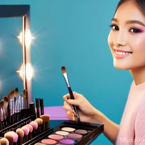 메이크업 전문가의 성장 스토리 - **Prompt 1: The Spark of Passion**
    "A young, enthusiastic woman in her early twenties, with a ra...